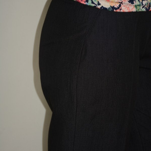 Pantalon modern, nuanta de gri inchis, design simplu - Img 5