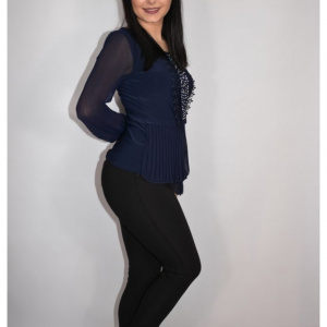 Pantalon mulat Senna tip colant,negru - Img 2