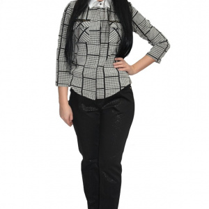 Pantalon rafinat cu insertii ,nuanta neagra - Img 1