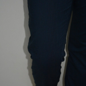 Pantalon rafinat de zi, bleumarin, model cu aspect de blug - Img 6