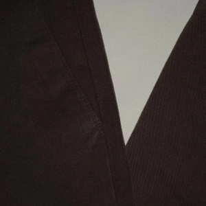 Pantalon simplu, clasic, de culoare maro, din material de bumbac - Img 3