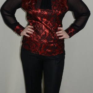Pantalon simplu, de culoare negra, buzunare apretate - Img 2