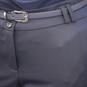 Pantaloni office Medeline cu croi drept,nuanat de bleumarin - Img 7