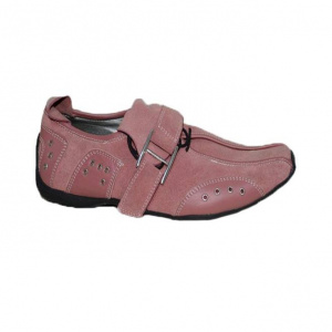 Pantof fashion, nuanta de roz, strasuri argintii aplicate - Img 1