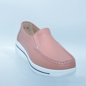 Pantofi roz cu talpa ortopedica ,din piele,model simplu - Img 4
