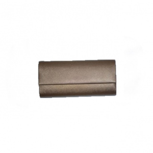 Poseta eleganta, de culoare aurie, cu design rafinat imprimat - Img 1
