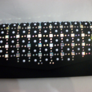 Poseta shic, cu perle mici decorative si strass-uri - Img 2
