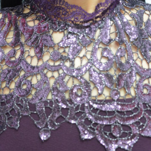 Rochie chic, mov, cu maneca scurta si croi cambrat, model elegant - Img 7