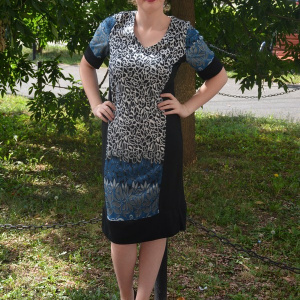 Rochie comoda de toamna-iarna cu maneca scurta, masura mare - Img 2