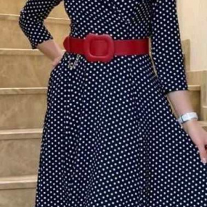Rochie cu buline albastru - Img 2