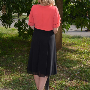 Rochie de nunta, frumoasa, eleganta, seria mare, negru cu corai - Img 5