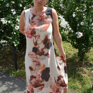 Rochie de zi cu imprimeu floral de culoare multicolora - Img 8