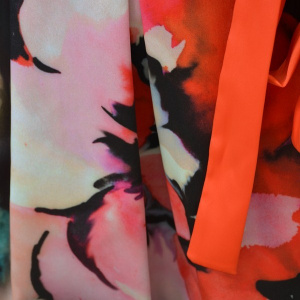 Rochie de zi, multicolora si cu imprimeu floral deosebit - Img 2