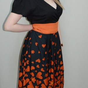 Rochie deosebita de vara, neagra, cu design de centura in talie - Img 3