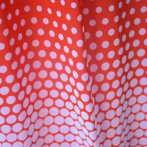 Rochie eleganta cu design de buline pe fond rosu, masuri mici - Img 7