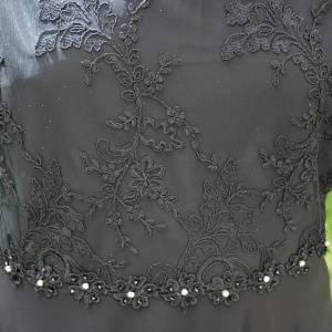 Rochie eleganta Elizabeth cu dantela,nuanta de negru - Img 3