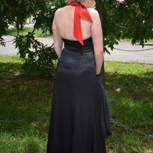 Rochie fermecatoare de seara, culoare rosu-negru - Img 5
