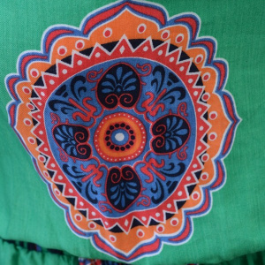 Rochie lunga de vara, culoare rosu-bleumarin - Img 2