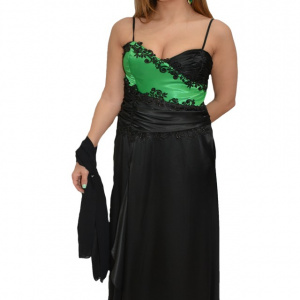 Rochie lunga, la bustul drept are broderie - Img 1