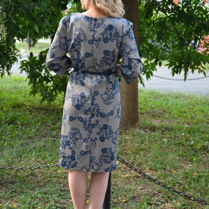Rochie moderna, de culoare bleumarin, cu o curea - Img 5