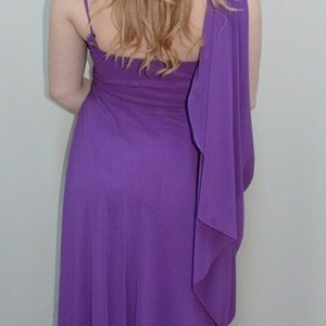 Rochie rafinata cu aspect de stil grecesc, culoare mov deschis - Img 6
