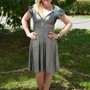 Rochie scurta de ocazie de culoare argintie - Img 2