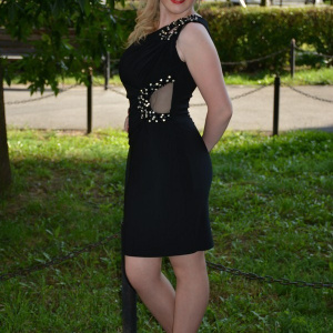 Rochie scurta de seara, culoare neagra, cu design de margele - Img 6