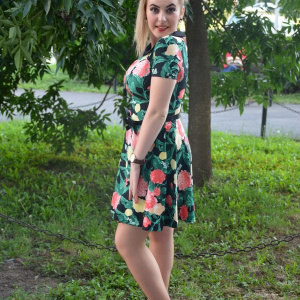 Rochie tinerasca, cu imprimeu floral minunat - Img 3