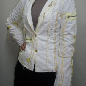 Sacou tineresti, modele diferite, design aparte, nuante de bej si alb - Img 3