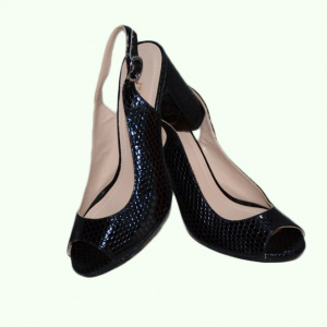 Sanda casual de vara, model clasic cu bareta simpla, neagra - Img 5