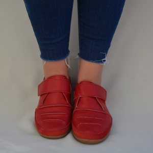 Adidas comod cu talpa usoara, flexibila, de culoare rosie - Img 3