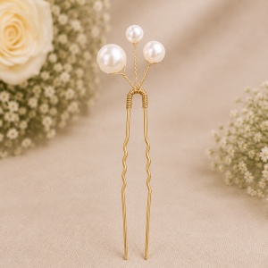 Agrafe de Păr Aurii cu Perle Albe – 2 Modele Elegante