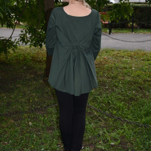 Bluza kaki, model tineresc cu design de funda mare in spate - Img 4