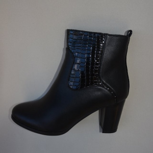 Botina chic de dama, de culoare neagra, cu captuseala subtire - Img 2