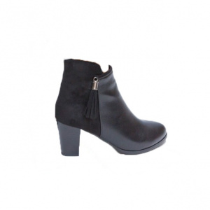 Botina simpla cu toc gros,culoare negru - Img 1