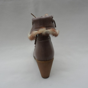Botine dama, cu siret, de culoare maro - Img 5