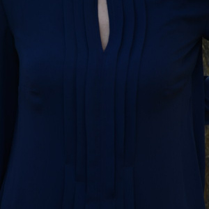 Camasa eleganta, de culoare bleumarin, cu pliuri aplicate in fata - Img 2