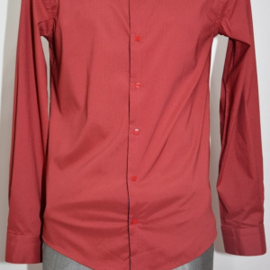 Camasa eleganta pentru barbati, nuanta marsala, model slim - Img 3