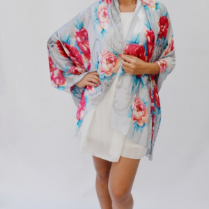 Esarfa casual cu forma clasica si design multicolor - Img 2