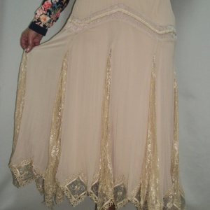 Fusta eleganta, lunga, disponibila in marimi mari, bej - Img 4