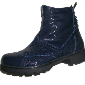 Gheata moderna, de culoare bleumarin cu talpa neagra, groasa - Img 2