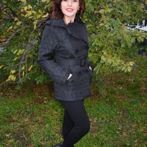 Jacheta casual, culoare neagra, cu guler dublu si model matlasat - Img 4