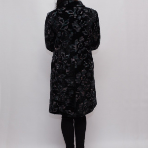 Jacheta eleganta cu croi drept, neagra cu design abstract colorat - Img 6