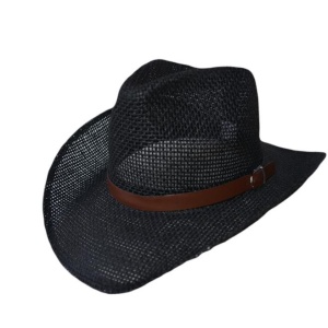 Palarie fashion, model trilby, bleumarin sau neagra, de vara - Img 4