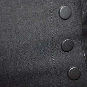 Pantalon casual cu insertii si nasturi,nuanta neagra - Img 8