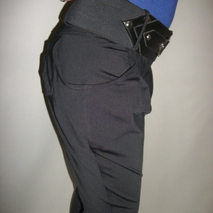 Pantalon casual, negru, cu buzunare voluminoase - Img 4
