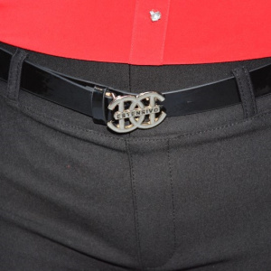 Pantalon elegant Yava cu insertii de strasuri,negru - Img 6