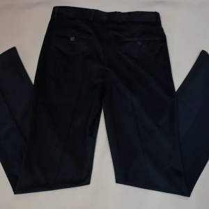 Pantalon la dunga de culoare bleumarin, din material de calitate - Img 4