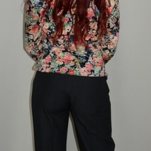 Pantalon modern, nuanta de gri inchis, design simplu - Img 6