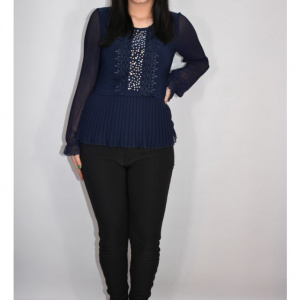Pantalon mulat Senna tip colant,negru - Img 3